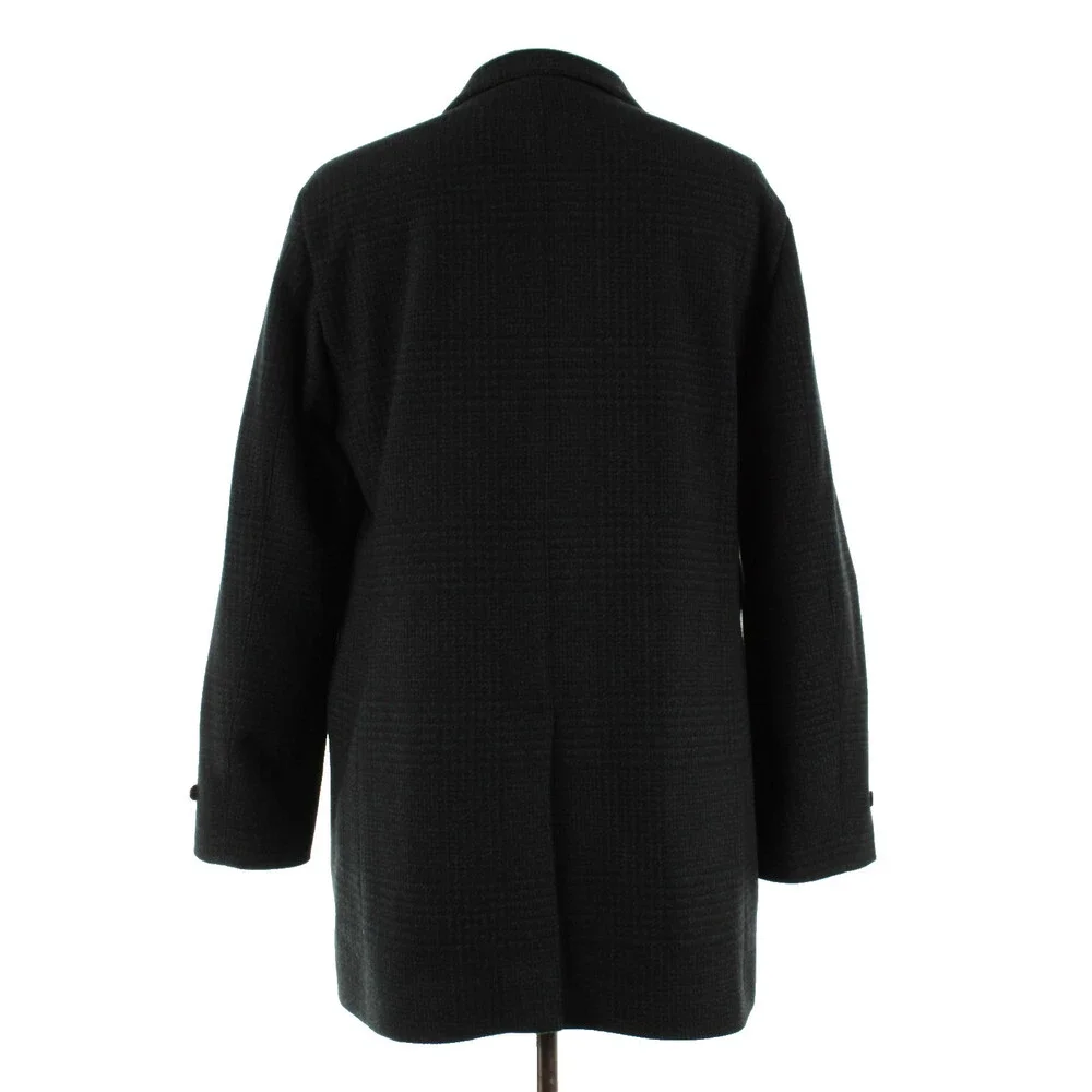 Atelier Munro NWT Wool Blend Car Coat w Removable Insert 54 (44 US) Green Plaid - Picture 7 of 15